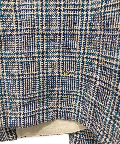 45R（フォーティファイブ・アール）45R (フォーティファイブ・アール) 綿麻ツイードのアニーシングルジャケット ネイビー サイズ:2の古着・服飾アイテム