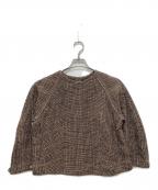 45Rフォーティファイブ・アール）の古着「綿麻ツイードのまるパフブラウス」｜ブラウン
