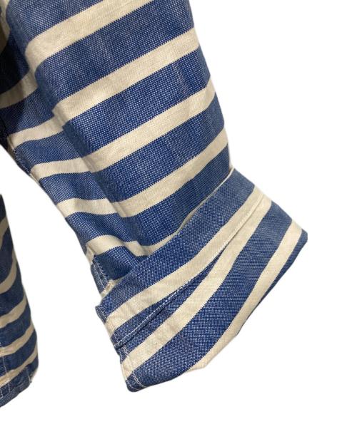 45R（フォーティファイブ・アール）45R (フォーティファイブ・アール) スーピマオックスの908バスクダッファーシャツ インディゴ×ホワイト サイズ:2の古着・服飾アイテム