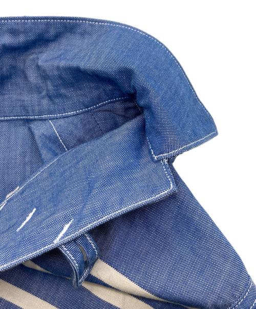 45R（フォーティファイブ・アール）45R (フォーティファイブ・アール) スーピマオックスの908バスクダッファーシャツ インディゴ×ホワイト サイズ:2の古着・服飾アイテム