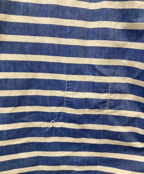 45R（フォーティファイブ・アール）45R (フォーティファイブ・アール) スーピマオックスの908バスクダッファーシャツ インディゴ×ホワイト サイズ:2の古着・服飾アイテム