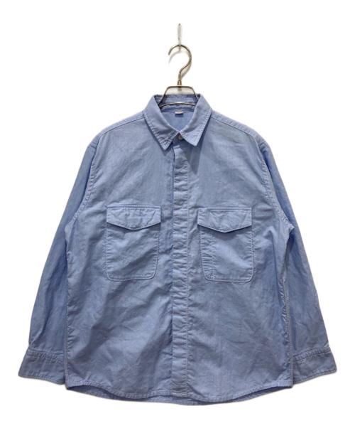 45R（フォーティファイブ・アール）45R (フォーティファイブ・アール) スーピマオックスの908ニームシャツ ブルー サイズ:2の古着・服飾アイテム