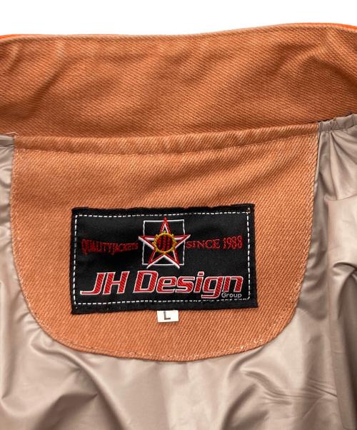 JH Design（ジェイエイチデザイン）JH Design (ジェイエイチデザイン) Bettyデザインレーシングジャケット グレー×ブラウン サイズ:Lの古着・服飾アイテム