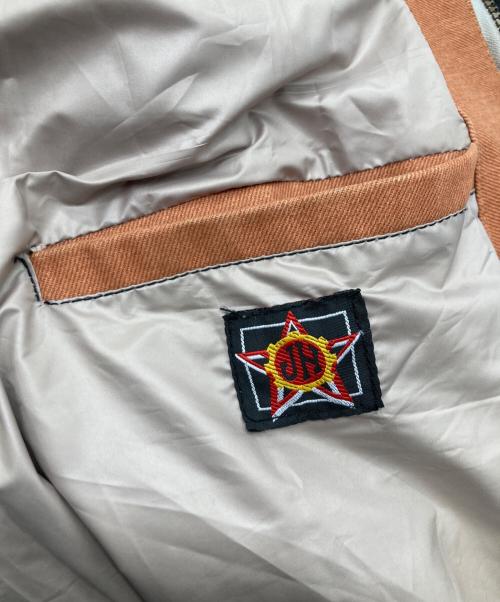 JH Design（ジェイエイチデザイン）JH Design (ジェイエイチデザイン) Bettyデザインレーシングジャケット グレー×ブラウン サイズ:Lの古着・服飾アイテム