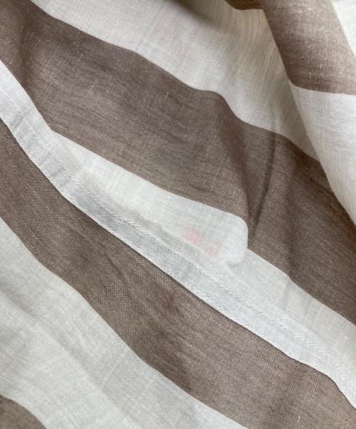 ISSEY MIYAKE MEN（イッセイミヤケメン）ISSEY MIYAKE MEN (イッセイミヤケメン) 80’s長袖ストライプシャツ ブラウン×ベージュ サイズ:不明の古着・服飾アイテム