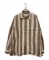 ISSEY MIYAKE MEN（イッセイミヤケメン）の古着「80’s長袖ストライプシャツ」｜ブラウン×ベージュ