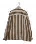 ISSEY MIYAKE MEN (イッセイミヤケメン) 80’s長袖ストライプシャツ ブラウン×ベージュ サイズ:不明：17000円