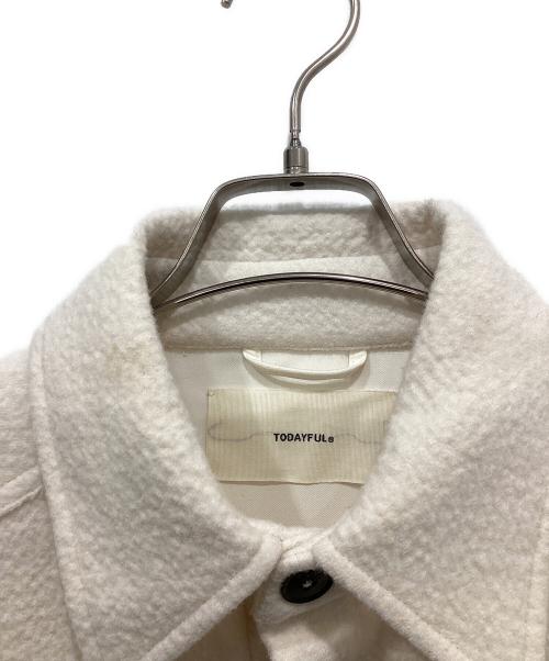 TODAYFUL（トゥデイフル）TODAYFUL (トゥデイフル) Heavy Wool Jacket ホワイト サイズ:36の古着・服飾アイテム