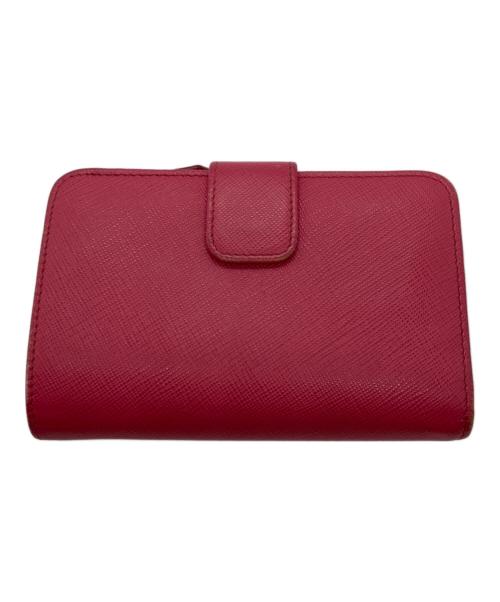 PRADA（プラダ）PRADA (プラダ) ラウンドファスナー財布 ピンクの古着・服飾アイテム