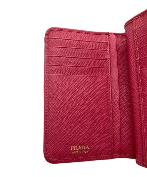 PRADA（プラダ）PRADA (プラダ) ラウンドファスナー財布 ピンクの古着・服飾アイテム