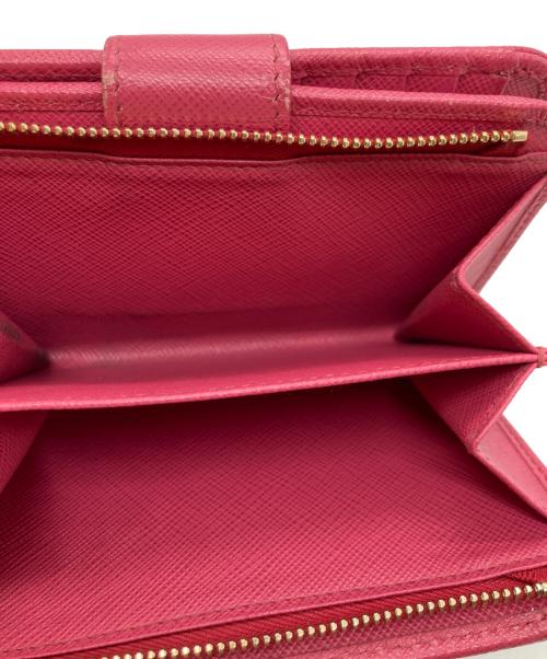 PRADA（プラダ）PRADA (プラダ) ラウンドファスナー財布 ピンクの古着・服飾アイテム