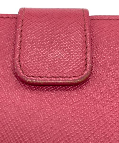 PRADA（プラダ）PRADA (プラダ) ラウンドファスナー財布 ピンクの古着・服飾アイテム