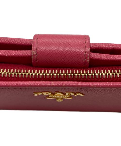 PRADA（プラダ）PRADA (プラダ) ラウンドファスナー財布 ピンクの古着・服飾アイテム