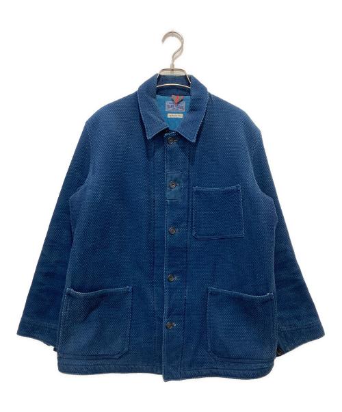 BLUE BLUE（ブルーブルー）BLUE BLUE (ブルーブルー) 刺し子カバーオール インディゴ サイズ:2の古着・服飾アイテム