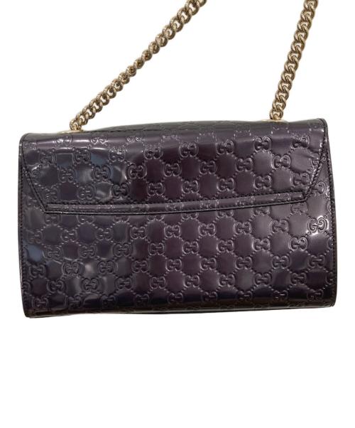 GUCCI（グッチ）GUCCI (グッチ) エミリー チェーンショルダーバッグ ネイビーの古着・服飾アイテム