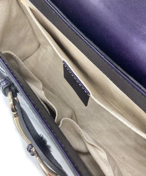 GUCCI（グッチ）GUCCI (グッチ) エミリー チェーンショルダーバッグ ネイビーの古着・服飾アイテム