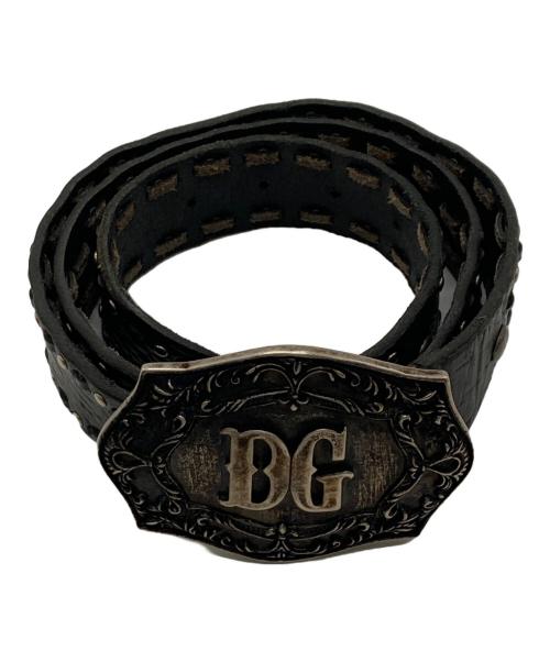 DOLCE & GABBANA（ドルチェ＆ガッバーナ）DOLCE & GABBANA (ドルチェ＆ガッバーナ) レザースタッズベルト ブラック サイズ:95cm/38インチの古着・服飾アイテム