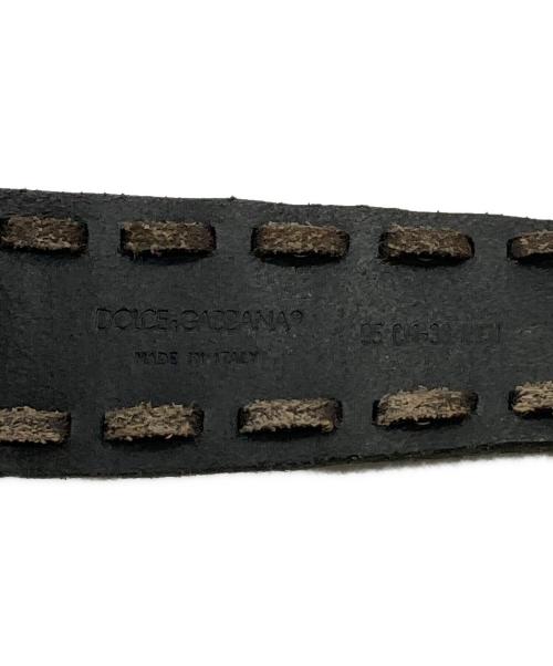 DOLCE & GABBANA（ドルチェ＆ガッバーナ）DOLCE & GABBANA (ドルチェ＆ガッバーナ) レザースタッズベルト ブラック サイズ:95cm/38インチの古着・服飾アイテム
