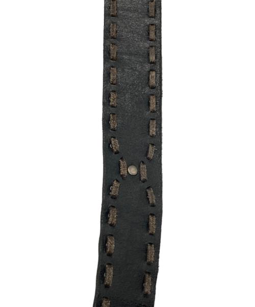 DOLCE & GABBANA（ドルチェ＆ガッバーナ）DOLCE & GABBANA (ドルチェ＆ガッバーナ) レザースタッズベルト ブラック サイズ:95cm/38インチの古着・服飾アイテム