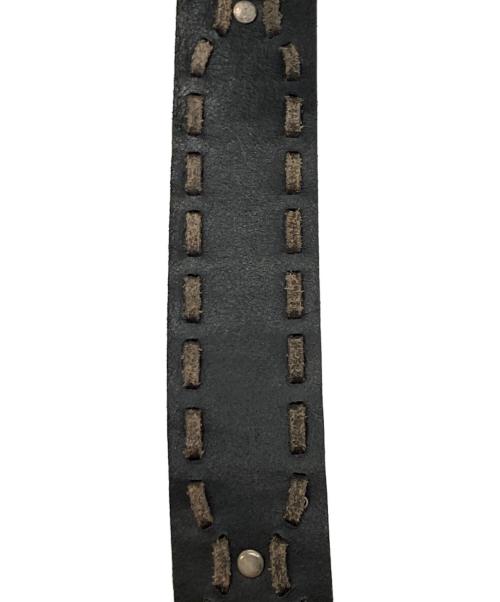 DOLCE & GABBANA（ドルチェ＆ガッバーナ）DOLCE & GABBANA (ドルチェ＆ガッバーナ) レザースタッズベルト ブラック サイズ:95cm/38インチの古着・服飾アイテム