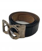 DOLCE & GABBANAドルチェ＆ガッバーナ）の古着「DGバックルレザーベルト」｜ブラック