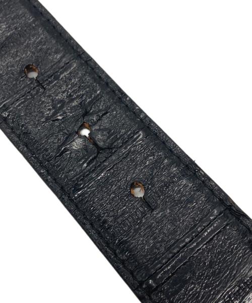 DOLCE & GABBANA（ドルチェ＆ガッバーナ）DOLCE & GABBANA (ドルチェ＆ガッバーナ) DGバックルレザーベルト ブラックの古着・服飾アイテム