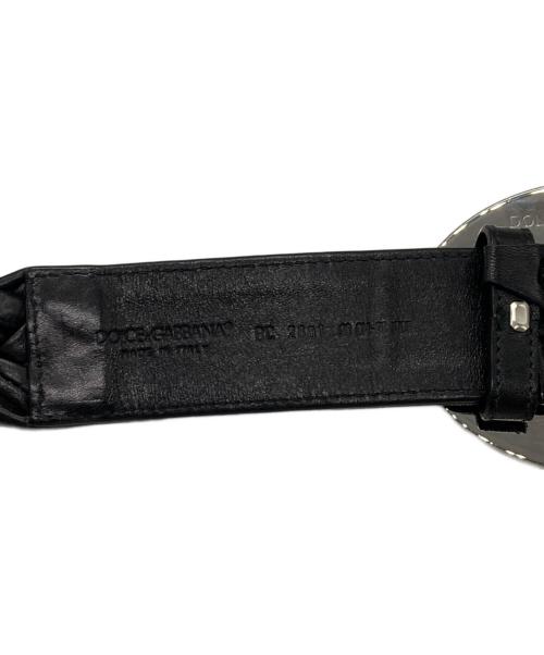 DOLCE & GABBANA（ドルチェ＆ガッバーナ）DOLCE & GABBANA (ドルチェ＆ガッバーナ) レザーベルト ブラックの古着・服飾アイテム