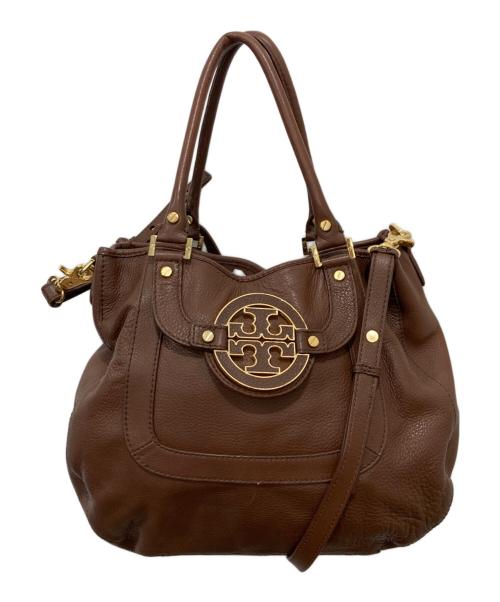 TORY BURCH（トリーバーチ）TORY BURCH (トリーバーチ) アマンダレザー2WAYバッグ ブラウンの古着・服飾アイテム