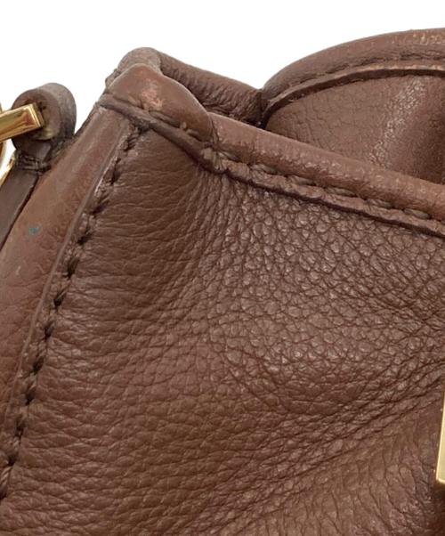 TORY BURCH（トリーバーチ）TORY BURCH (トリーバーチ) アマンダレザー2WAYバッグ ブラウンの古着・服飾アイテム