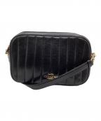 COACHコーチ）の古着「レザーショルダーバッグ」｜ブラック