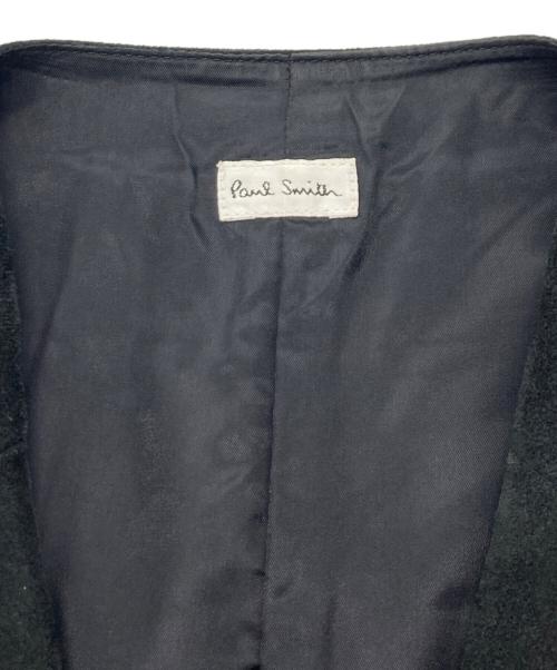 PAUL SMITH（ポールスミス）PAUL SMITH (ポールスミス) カウレザースエードベスト ブラック サイズ:Mの古着・服飾アイテム