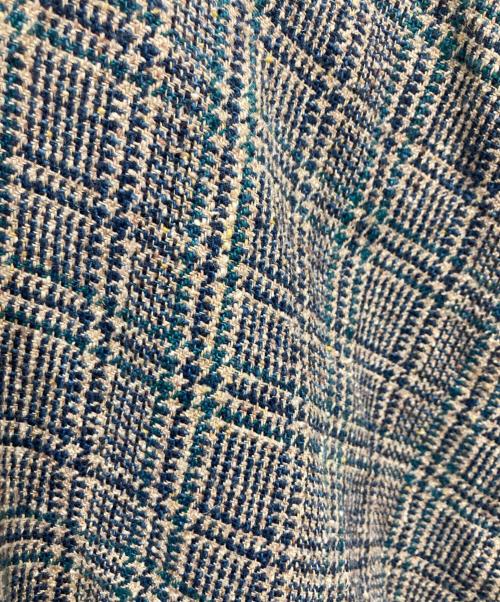 45R（フォーティファイブ・アール）45R (フォーティファイブ・アール) 綿麻ツイードのフリンジドレス ネイビー×ベージュ サイズ:2の古着・服飾アイテム