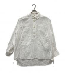 45R（フォーティファイブ・アール）の古着「ガーゼ二重織のボーイフレンドシャツ」｜ホワイト