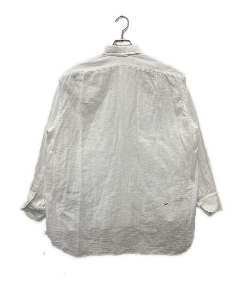 45R（フォーティファイブ・アール）45R (フォーティファイブ・アール) ガーゼ二重織のボーイフレンドシャツ ホワイト サイズ:FREEの古着・服飾アイテム