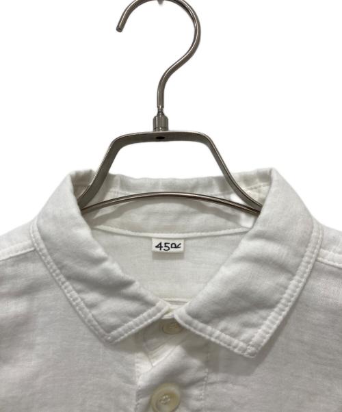 45R（フォーティファイブ・アール）45R (フォーティファイブ・アール) ガーゼ二重織のボーイフレンドシャツ ホワイト サイズ:FREEの古着・服飾アイテム