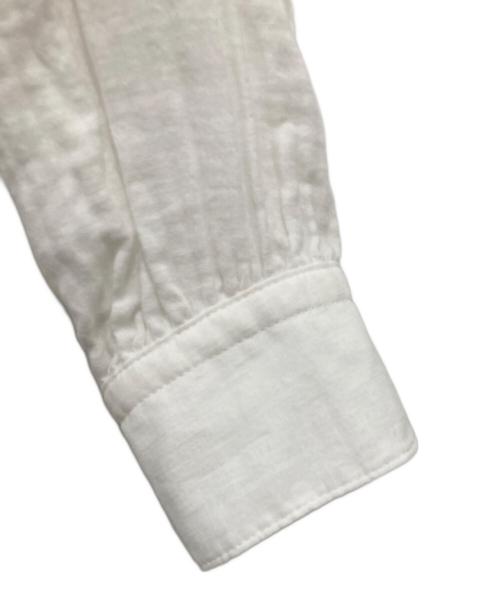 45R（フォーティファイブ・アール）45R (フォーティファイブ・アール) ガーゼ二重織のボーイフレンドシャツ ホワイト サイズ:FREEの古着・服飾アイテム