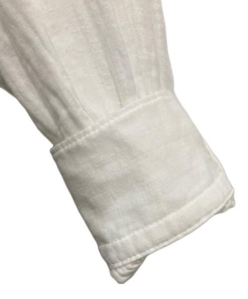 45R（フォーティファイブ・アール）45R (フォーティファイブ・アール) ガーゼ二重織のボーイフレンドシャツ ホワイト サイズ:FREEの古着・服飾アイテム