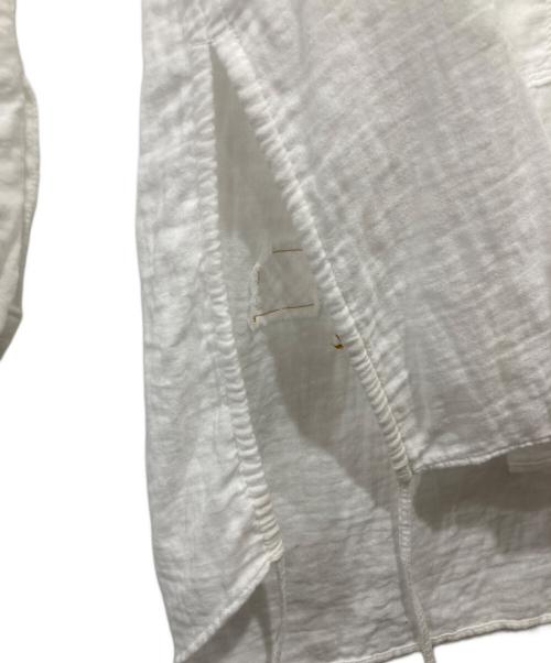 45R（フォーティファイブ・アール）45R (フォーティファイブ・アール) ガーゼ二重織のボーイフレンドシャツ ホワイト サイズ:FREEの古着・服飾アイテム