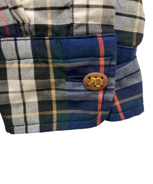 45R（フォーティファイブ・アール）45R (フォーティファイブ・アール) 504オックスの908ローファーボタンダウンシャツ / チェックシャツ ネイビー サイズ:Mの古着・服飾アイテム