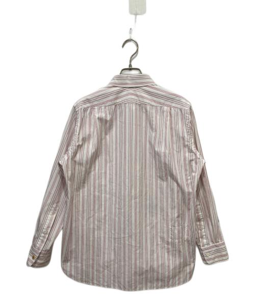 45R（フォーティファイブ・アール）45R (フォーティファイブ・アール) 180番三子の908ローファーボタンダウンシャツ ホワイト×レッド サイズ:2の古着・服飾アイテム