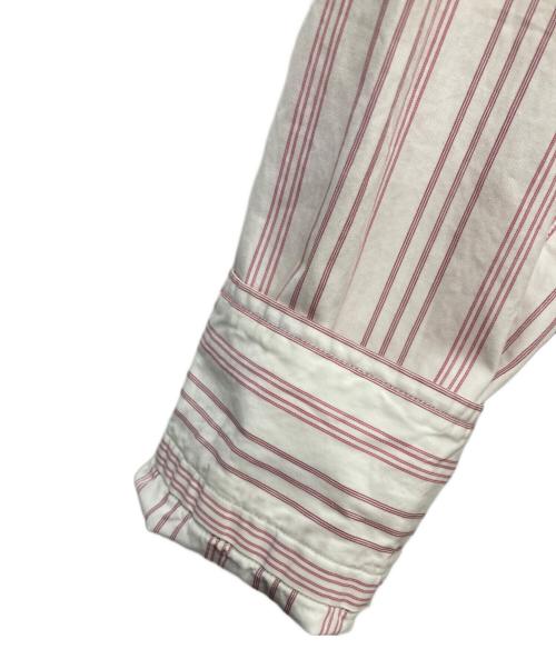 45R（フォーティファイブ・アール）45R (フォーティファイブ・アール) 180番三子の908ローファーボタンダウンシャツ ホワイト×レッド サイズ:2の古着・服飾アイテム