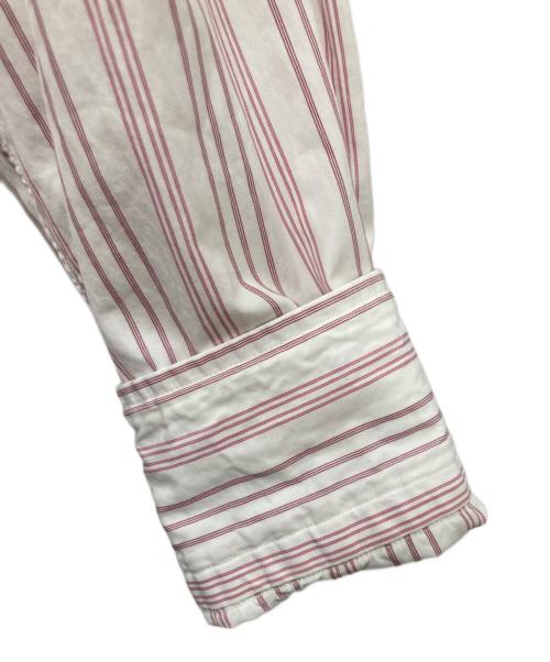 45R（フォーティファイブ・アール）45R (フォーティファイブ・アール) 180番三子の908ローファーボタンダウンシャツ ホワイト×レッド サイズ:2の古着・服飾アイテム