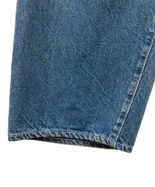 gold（ゴールド）gold (ゴールド) RECYCLED WASTE SUVIN COTTON YARN 11.5oz. DENIM 5POCKET WIDE PANTS VINTAGE WASHED インディゴ サイズ:Mの古着・服飾アイテム