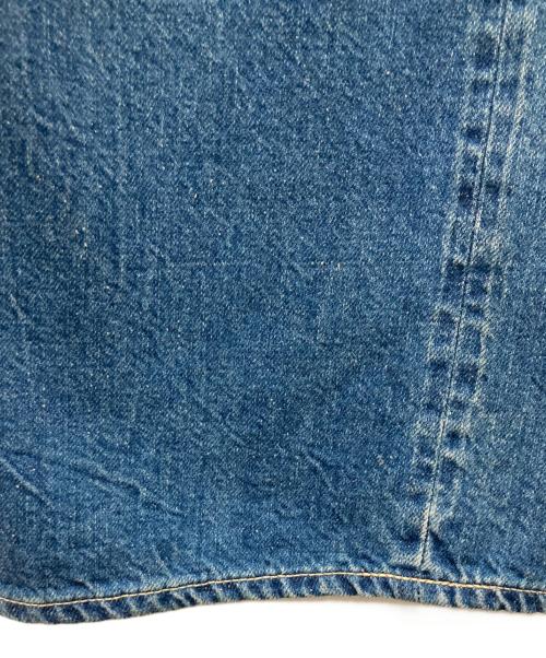 gold（ゴールド）gold (ゴールド) RECYCLED WASTE SUVIN COTTON YARN 11.5oz. DENIM 5POCKET WIDE PANTS VINTAGE WASHED インディゴ サイズ:Mの古着・服飾アイテム