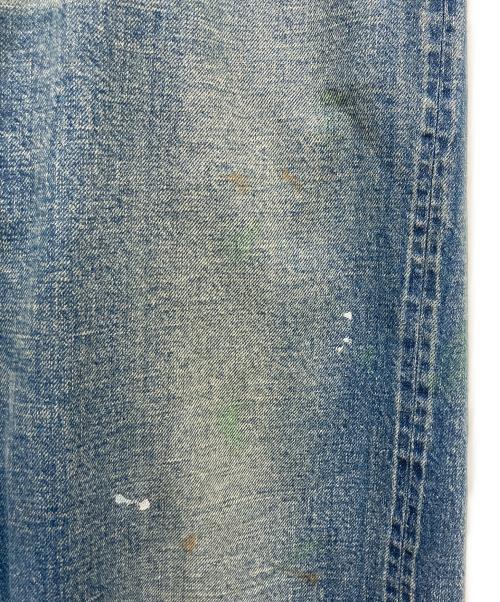 gold（ゴールド）gold (ゴールド) RECYCLED WASTE SUVIN COTTON YARN 11.5oz. DENIM 5POCKET WIDE PANTS VINTAGE WASHED インディゴ サイズ:Mの古着・服飾アイテム