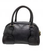 TOFF&LOADSTONEトフアンドロードストーン）の古着「サドルゴートボストンバッグ」｜ブラック