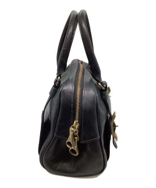 TOFF&LOADSTONE（トフアンドロードストーン）TOFF&LOADSTONE (トフアンドロードストーン) サドルゴートボストンバッグ ブラックの古着・服飾アイテム