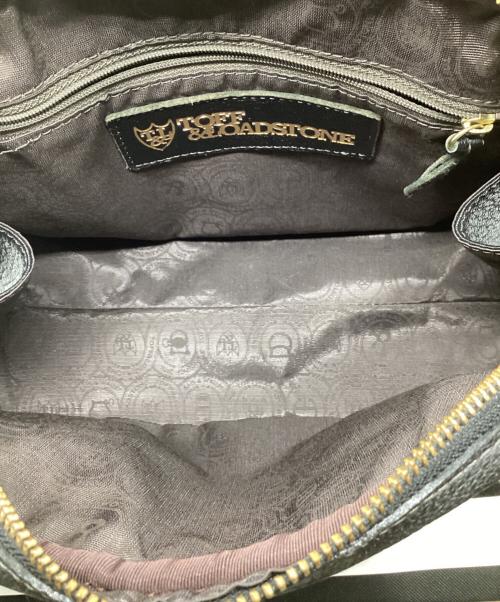 TOFF&LOADSTONE（トフアンドロードストーン）TOFF&LOADSTONE (トフアンドロードストーン) サドルゴートボストンバッグ ブラックの古着・服飾アイテム