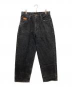 FTCエフティーシー）の古着「デニムパンツ / ワイドデニムパンツ」｜ブラック
