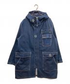 BLUE BLUEブルーブルー）の古着「デニムフーデットコート」｜インディゴ